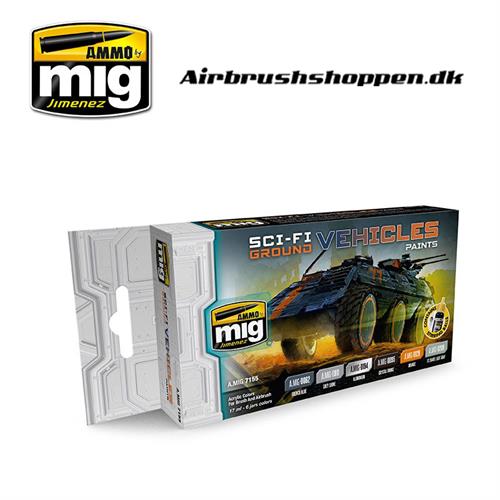 A.MIG 7155 SCI-FI GROUND VEHICLES COLOR  6x17ml